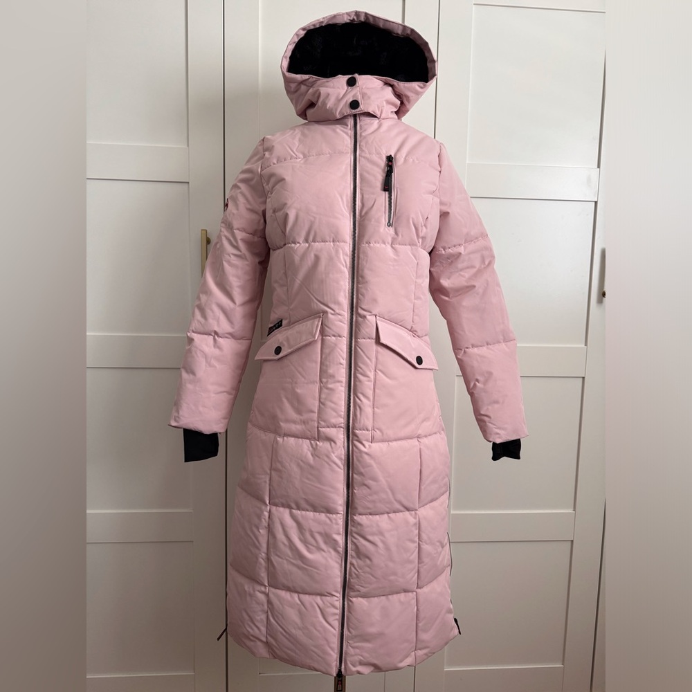 Women's Pink Hooded Puffer Coat